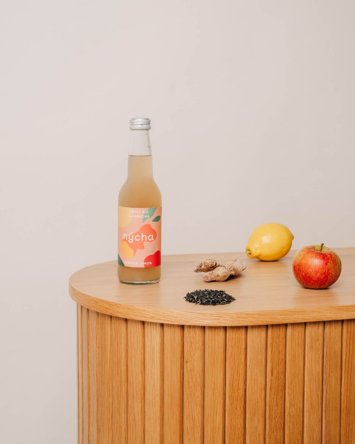 ginger lemon kombucha, bio - 16er box