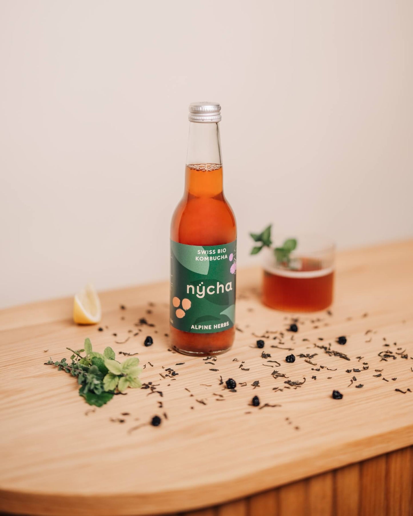 alpine herbs kombucha, organic - 24 bottles - B2B - pick up